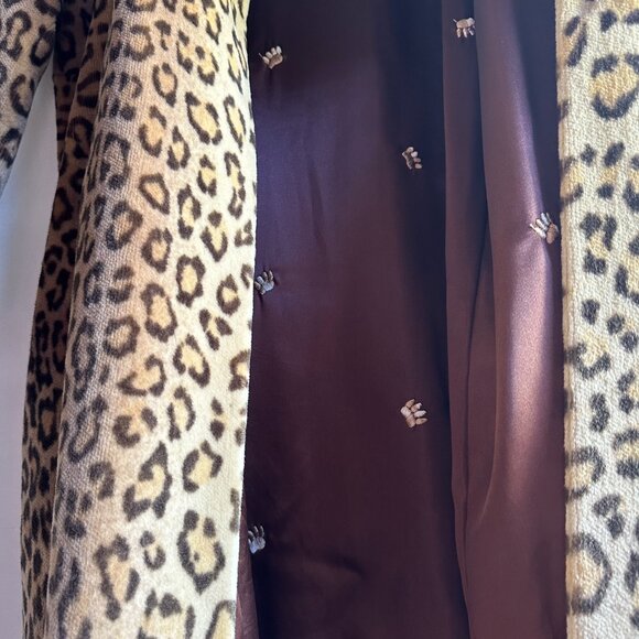 La Maison De La Fausse Fourrure Paris Leopard Print Coat – Size L - Picture 7 of 11